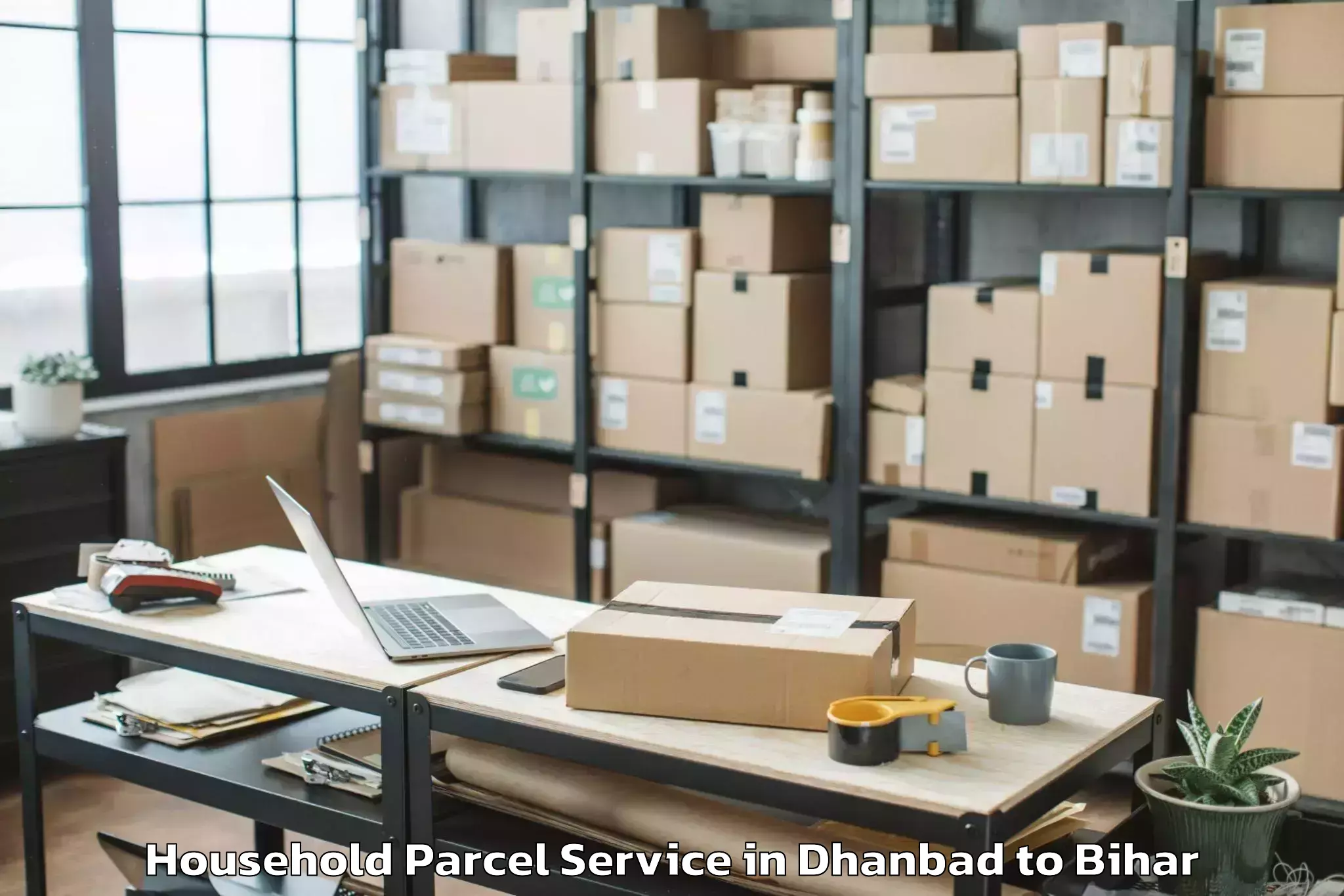 Book Your Dhanbad to Khizarsarai Household Parcel Today